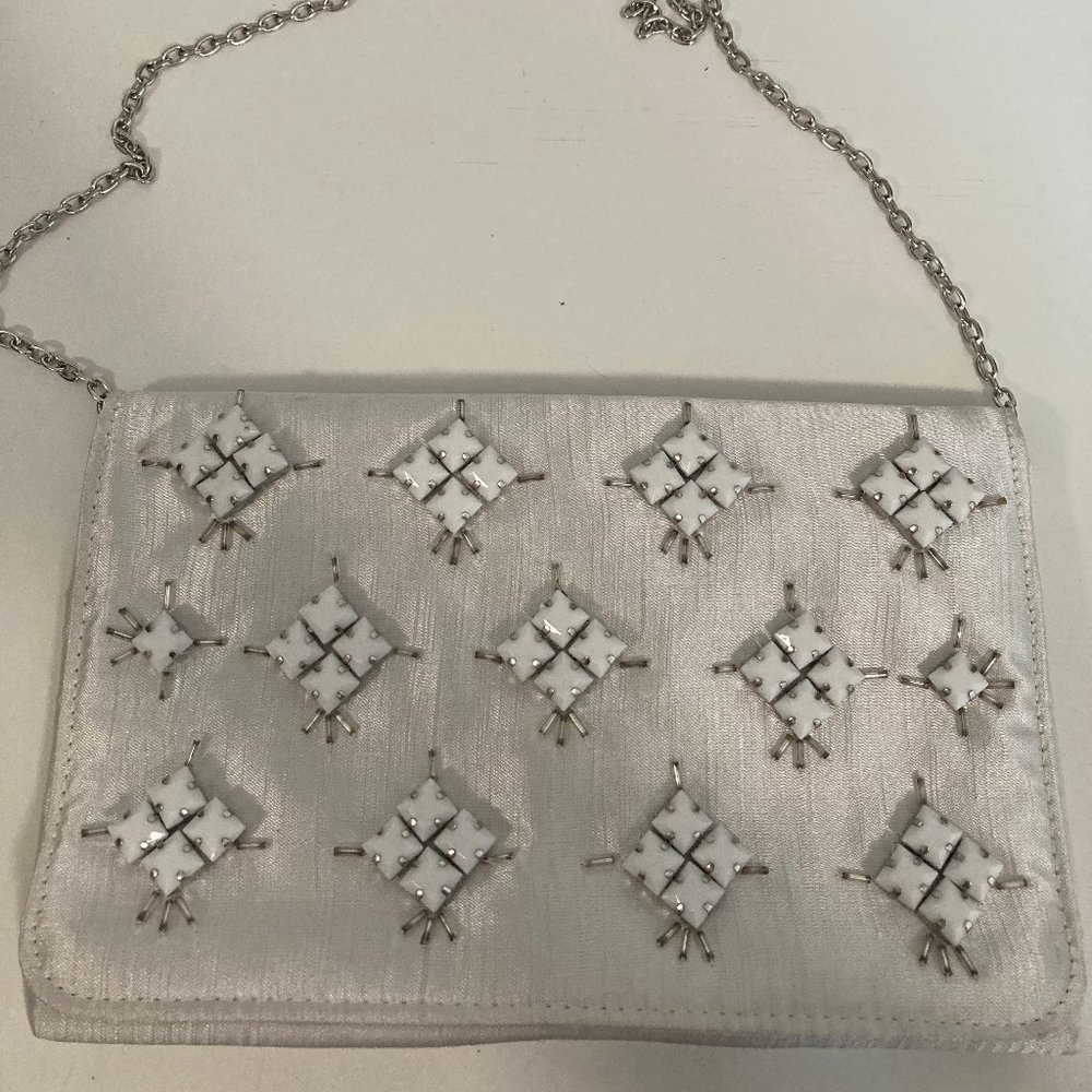 Charming Charlie RSVP Crossbody Purse, White